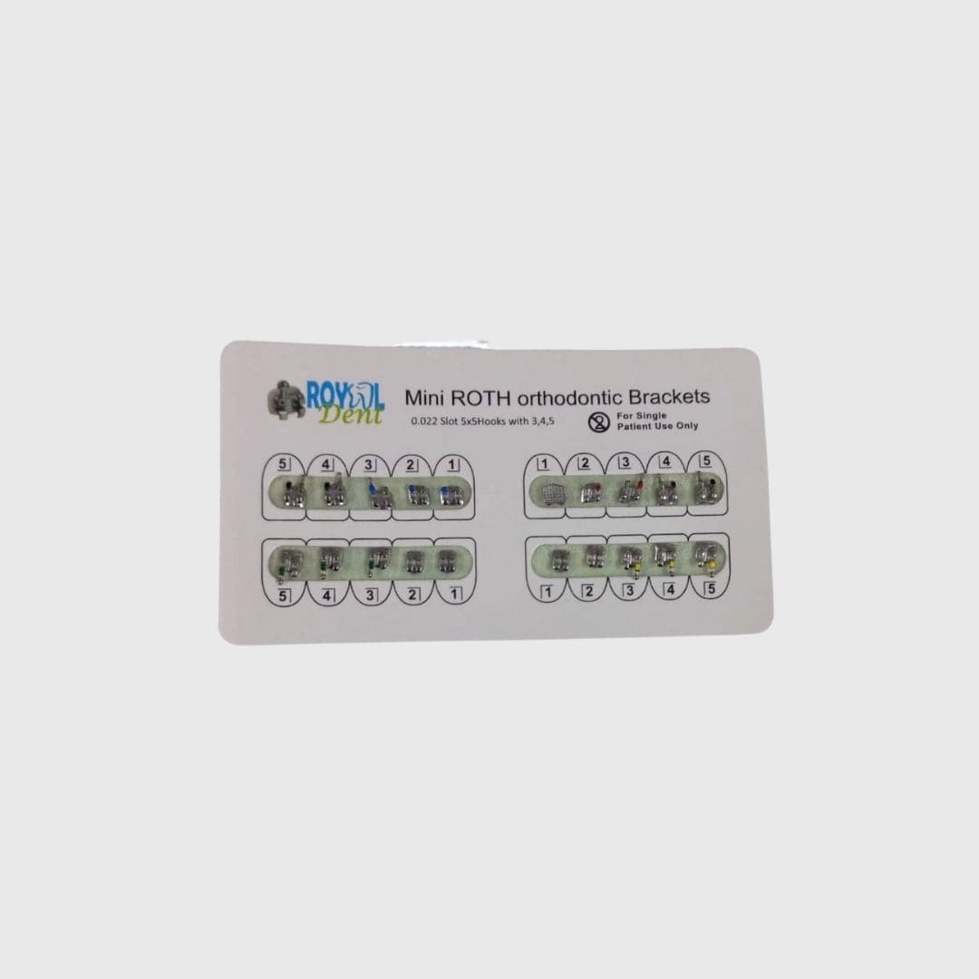 Brackets Mini Roth 0.22 Una Pieza - Dentales Market S.A.S